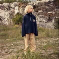 25FW 미니로디니 판다 반짚업스웨터 2572011960 Blue 썸네일 6