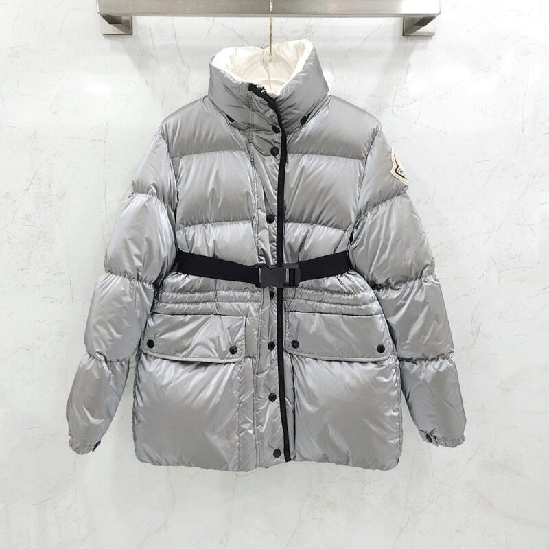 [럭스유] 0 / 몽클레어 HERAULT 여성 실버 빅로고 패치 패딩 점퍼 - Moncler
