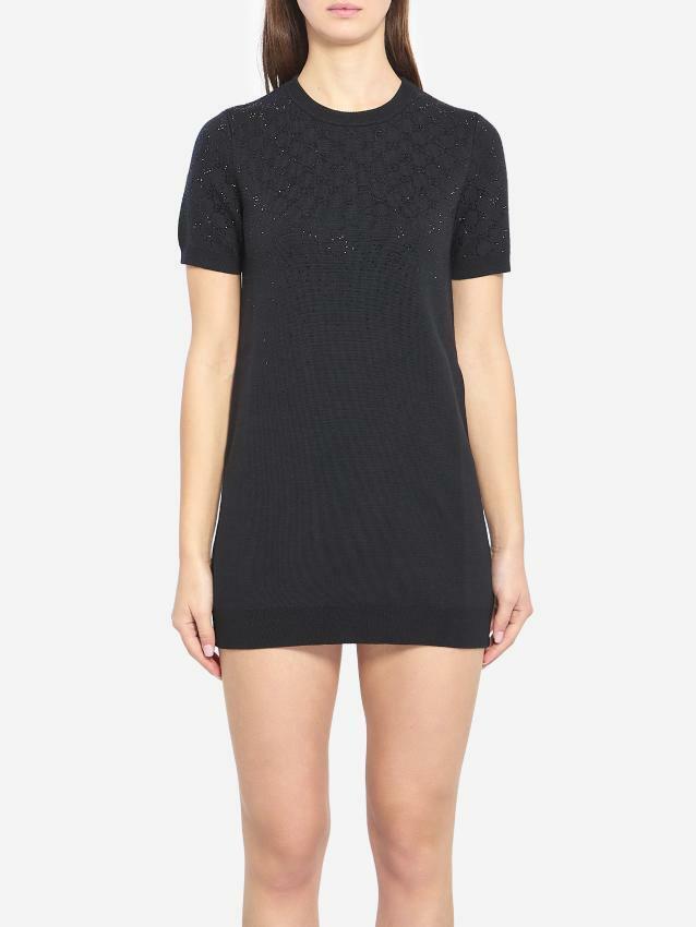 26SS 구찌 GG 크리스탈 울 드레스 [M] 852066 XKFB3 1043 - Gucci