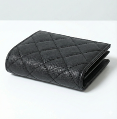 쇼핑백 풀셋 샤넬 빅 CC 로고 캐비어 반지갑 금장 블랙 AP3519 B13703 94305 썸네일 3