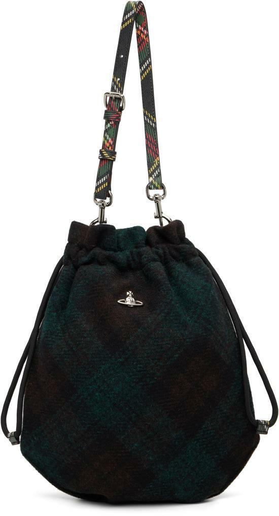 25FW 비비안웨스트우드 숄더백 57010006UW018EK201 DARK CHECK DOM - Vivienne Westwood