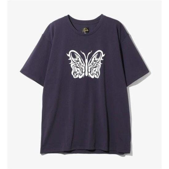 25SS 니들스 반팔 티셔츠 QV433 EGGPLANT DOM - Needles