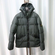 스톤 아일랜드 [디에이치럭스] 스톤아일랜드 크링클랩스 카키 패딩 점퍼 XL/105 남성 패딩 썸네일 1
