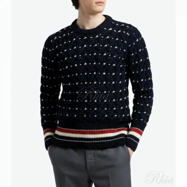 톰브라운 도니골 케이블 클래식 니트 MKA510B Y1506 415 - Thom Browne
