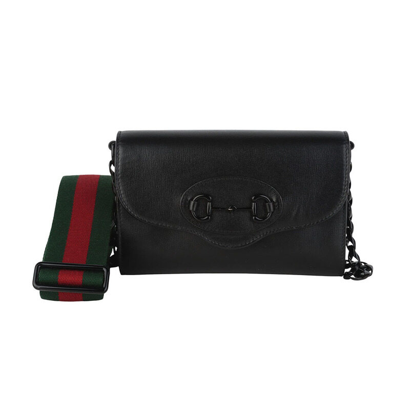 구찌 724713 블랙 홀스빗 1955 더블 스트랩 크로스 36347Y - Gucci