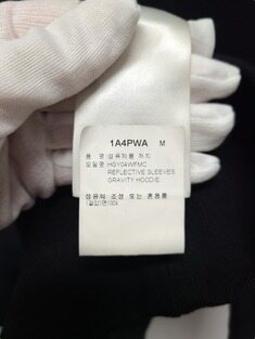 [중고명품/루이스잇] M / 루이비통 블랙 레터링 리플렉티브 후드티 썸네일 3
