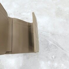 [럭스유] (새상품) 디올 레이디 램스킨 3단 지갑 샌드 썸네일 6