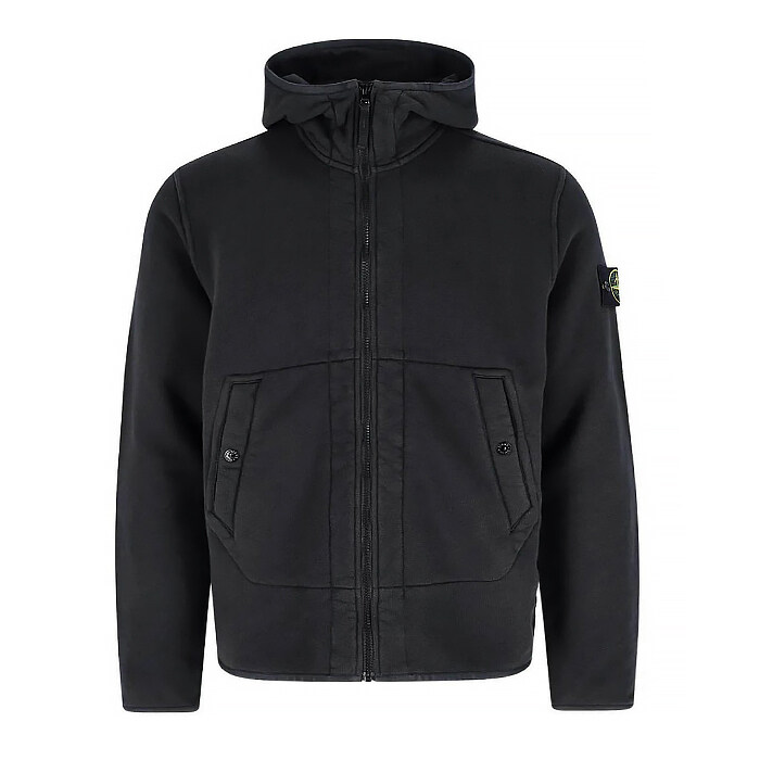 25FW 스톤아일랜드 헤비 코튼 블랙 후드집업 K2S156100078 S0185 V0029 - Stone Island