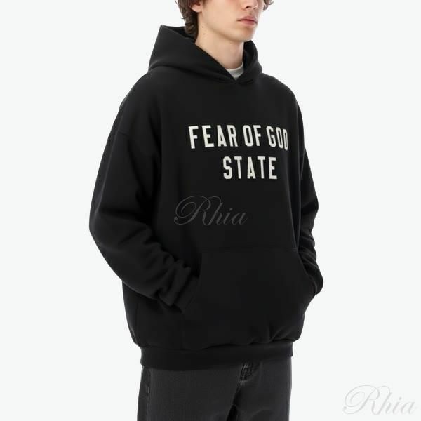피어오브갓 에센셜 90 s 플리스 후디 192SP256210F 제트 블랙 - Fear of God