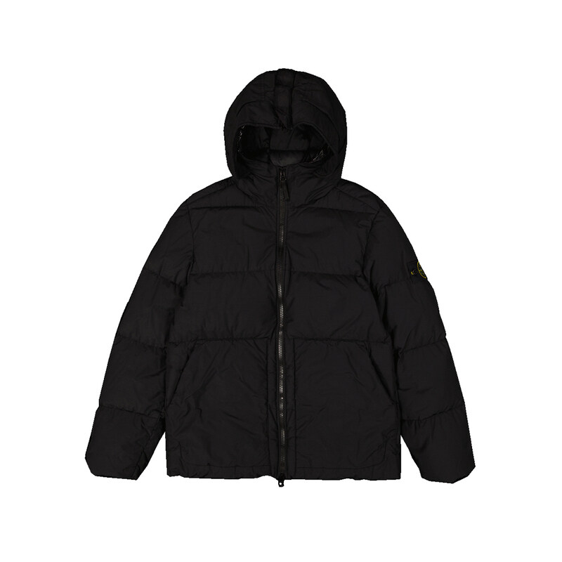 스톤 와펜 나슬란 라이트 와트로 다운 TC 패딩자켓 블랙 771544132 V0029 - Stone Island