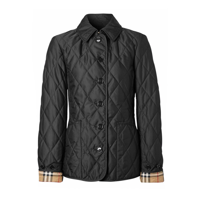 버버리 24SS FERNLEIGH 다이아몬드 퀼팅 서멀 자켓 블랙 8049866 - Burberry