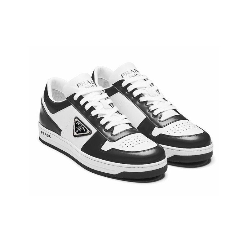 26SS 삼각 로고 다운타운 스니커즈 화이트/블랙 2EE364 3LKG F0T8F - Prada