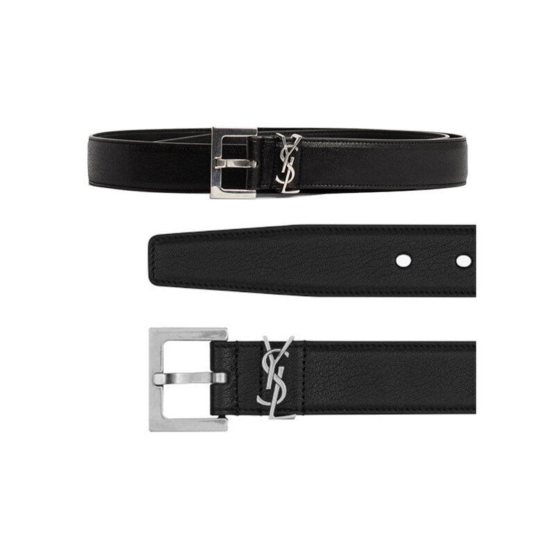 26SS 시그니처 로고 벨트 블랙 634440 BRM0E 1000 - Saint Laurent