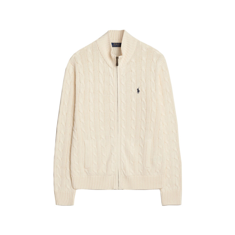 25FW 포니 자수 로고 집업 가디건 크림 710899975 005 - Polo Ralph Lauren