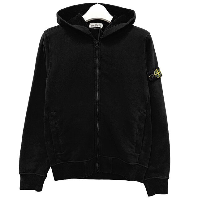 더팩토리 25FW 스톤 키즈 와펜 패치 오가닉 코튼 플리스 후드 집업 자켓 10 12 (K2S166100003 S0A20 V0029) - Stone Island