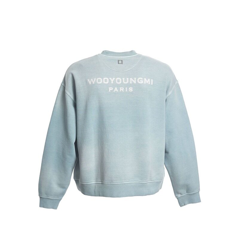 [우영미] 민트 다잉 백로고 스웨트 티셔츠 W251TS30_753M_MINT - Wooyoungmi