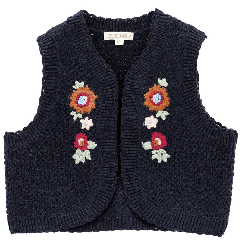 국내배송 루이스미샤 SYLNA 니트 조끼 GRCW25V0125 MARINE - Louise Misha
