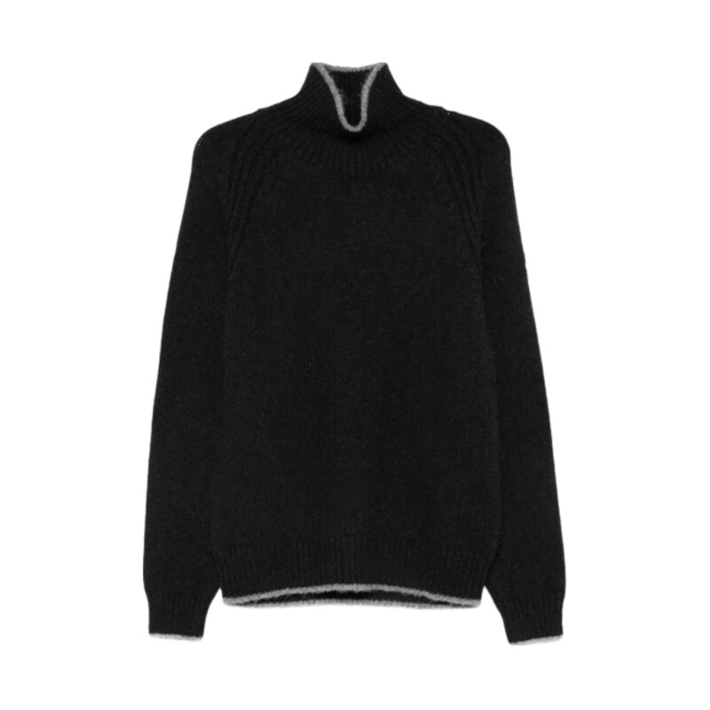 몽클레어 로고패치 터틀넥 니트 남성 울 니트 K20919F00003M7751 999 - Moncler