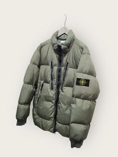 [중고명품/루이스잇] 3XL / 스톤아일랜드 21FW 카키 크링클랩스 논후드 패딩점퍼 썸네일 1
