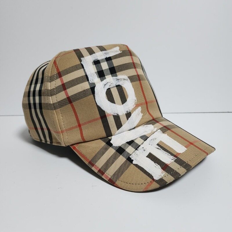 [M] 버버리 체크 러브 볼캡 모자 8037789 - Burberry