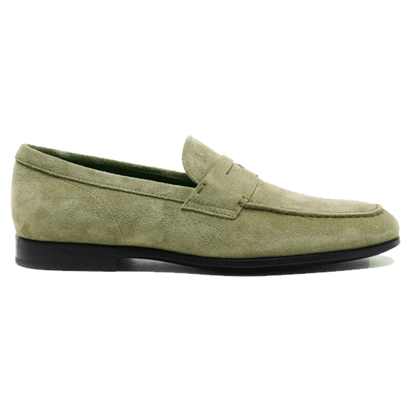 토즈 25FW 모카시노 곰마 스웨이드 로퍼 카키그레이 XXM51B00010 RE0 C405 - Tods