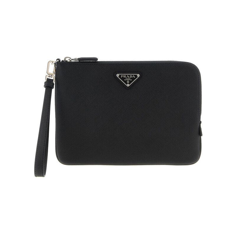 프라다 26SS 삼각로고 사피아노 클러치백 블랙 2NH024 PN9 F0002 - Prada