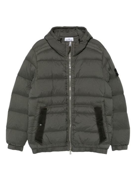 25FW 스톤 아일랜드 심리스 터널 나일론 다운 TC 후드 다운 자켓  K2S154100040S0028V0062 LEAD GREY DOM - Stone Island