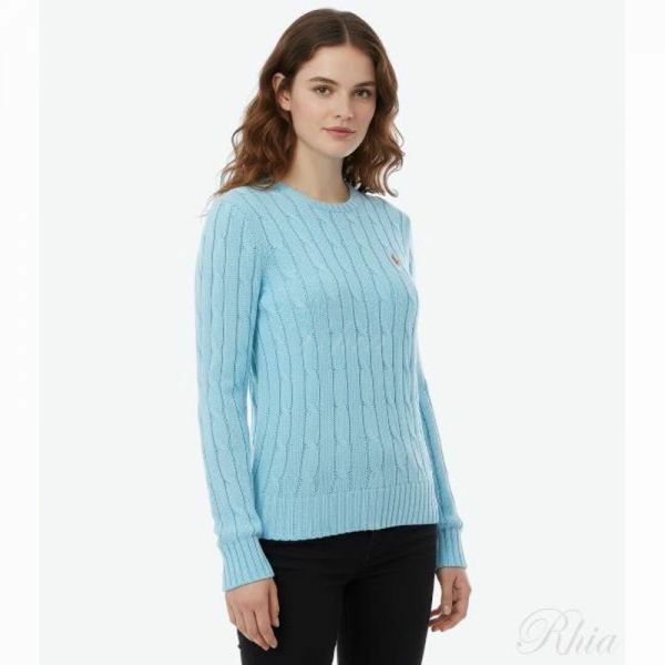 폴로랄프로렌 포니로고 자수 피마코튼 케이블 니트 211971869018 - Polo Ralph Lauren