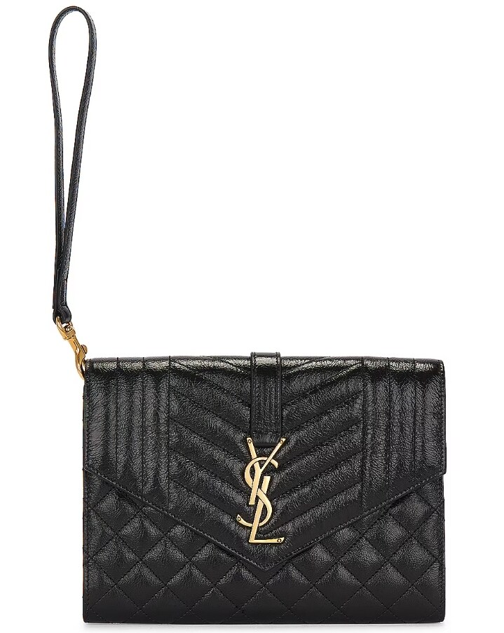 생로랑 금장 모노그램 블랙 651030 AAC9A 1000 - Saint Laurent