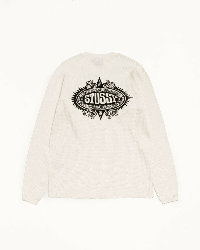 [국내배송] 스투시 만트라 래글런 써멀 긴팔 티셔츠 롱슬리브 화이트 1140395 - Stussy
