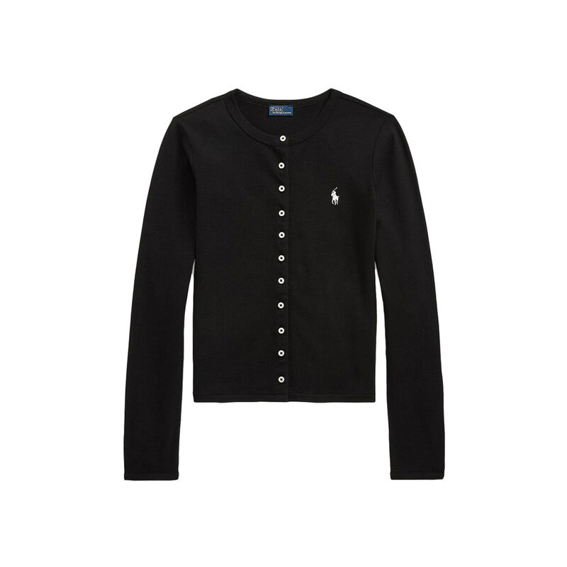 폴로랄프로렌 25FW 포니 자수 크루넥 가디건 블랙 211941175 002 - Polo Ralph Lauren