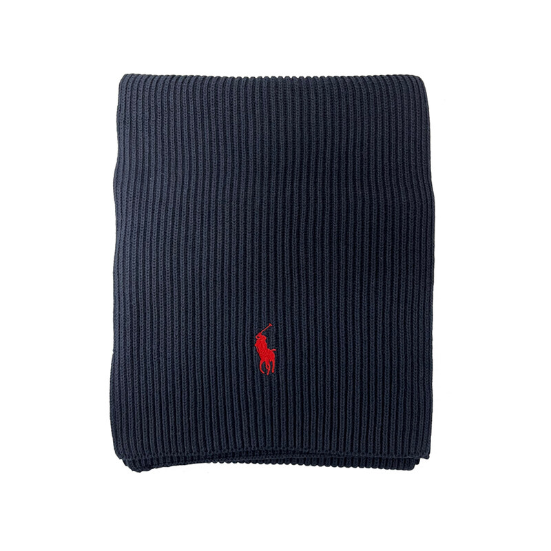 폴로랄프로렌 25FW 포니 자수 클래식 골지 머플러 블루 710981757 001 - Polo Ralph Lauren