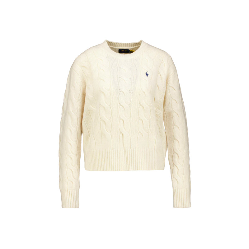 폴로랄프로렌 25FW 포니 로고 자수 클래식 니트 화이트 211A91216 002 - Polo Ralph Lauren