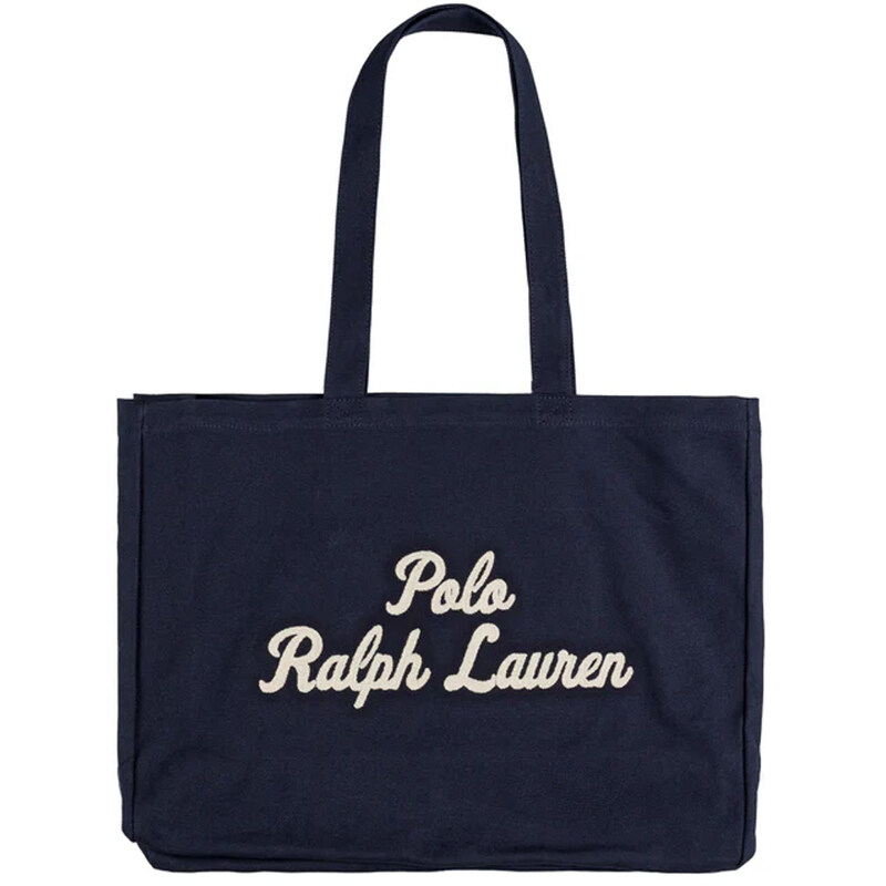 폴로랄프로렌 25FW 레터링 로고 자수 토트백 네이비 405945884 001 - Polo Ralph Lauren