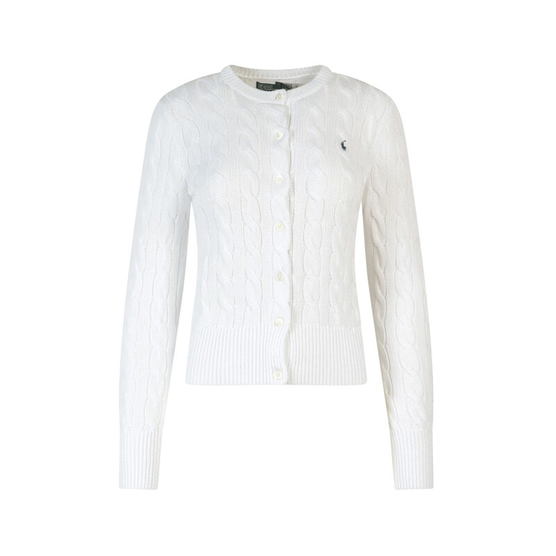폴로랄프로렌 26SS 포니 자수 클래식 가디건 화이트 211971868 007 - Polo Ralph Lauren