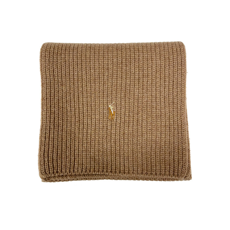 폴로랄프로렌 25FW 포니 로고 자수 머플러 브라운헤더 449959353 004 - Polo Ralph Lauren