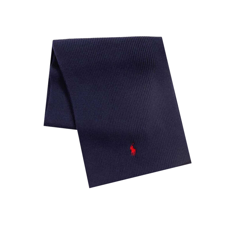 폴로랄프로렌 25FW 레드 포니 자수 골지 머플러 네이비 710886136 002 - Polo Ralph Lauren