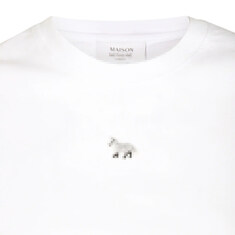 메종키츠네 25SS 베이비 폭스 패치 크롭 티셔츠 화이트 OW00104KJ0008 P100 썸네일 3