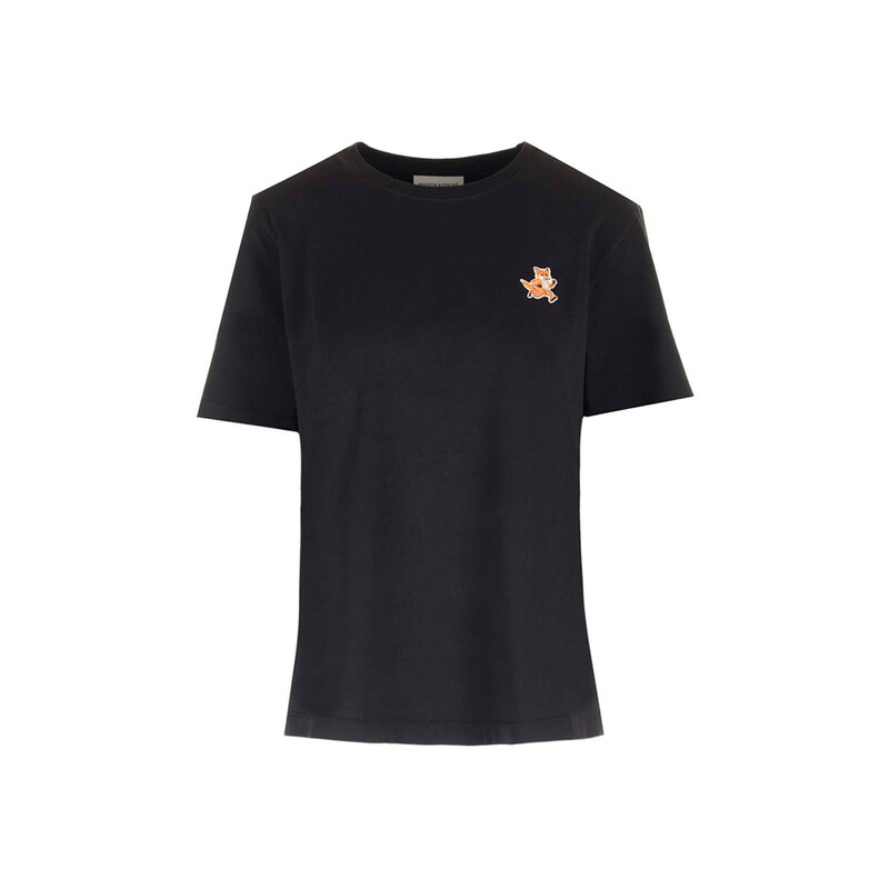 메종키츠네 25SS 스피디 폭스 패치 티셔츠 블랙 MW00119KJ0008 P199 - Maison Kitsune