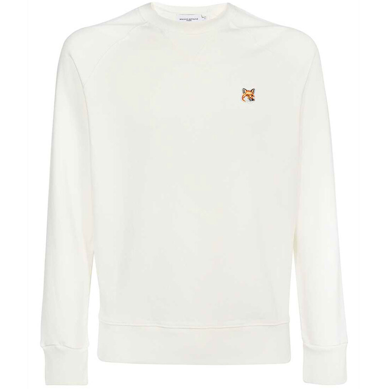 메종키츠네 25SS 폭스 패치 맨투맨 에쿠르 AM00303KM0001 P700 - Maison Kitsune