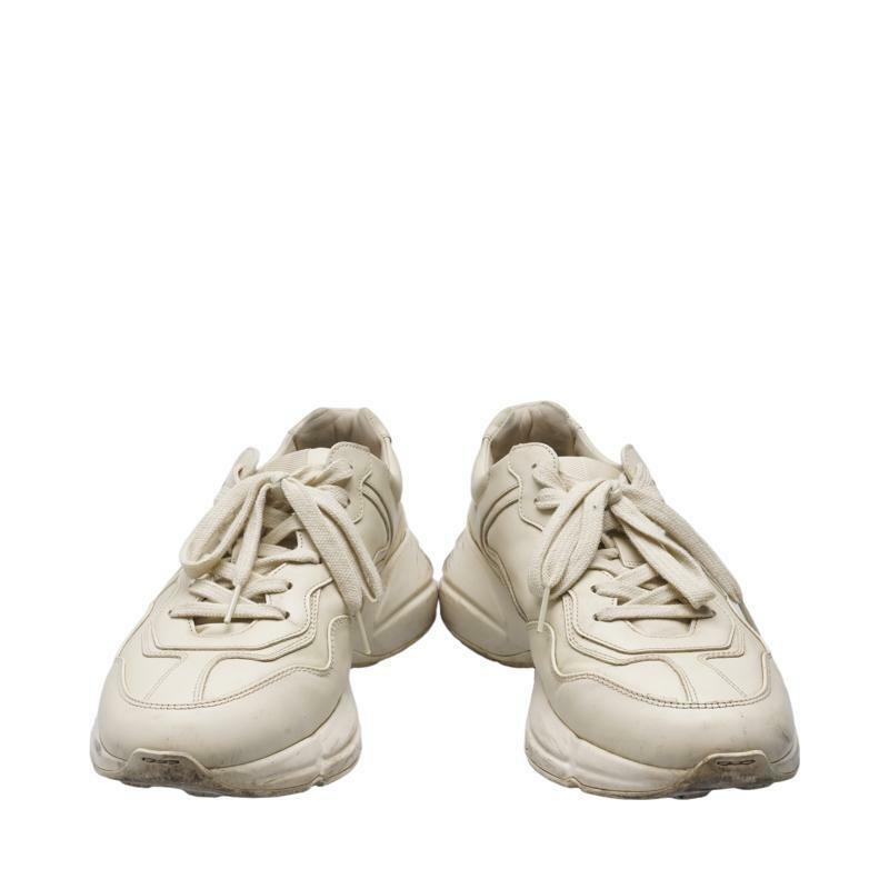 (270mm) 아이보리 카프스킨 로고 웹 스트라이프 라이톤 남성 스니커즈 500877 - Gucci