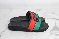 구찌 인터로킹 G 슬라이드 샌들 블랙 러버 7(260) 썸네일 3
