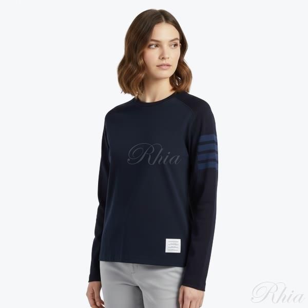 톰브라운 밀라노 코튼 4 바 티셔츠 MJS245B 07323 415 - Thom Browne