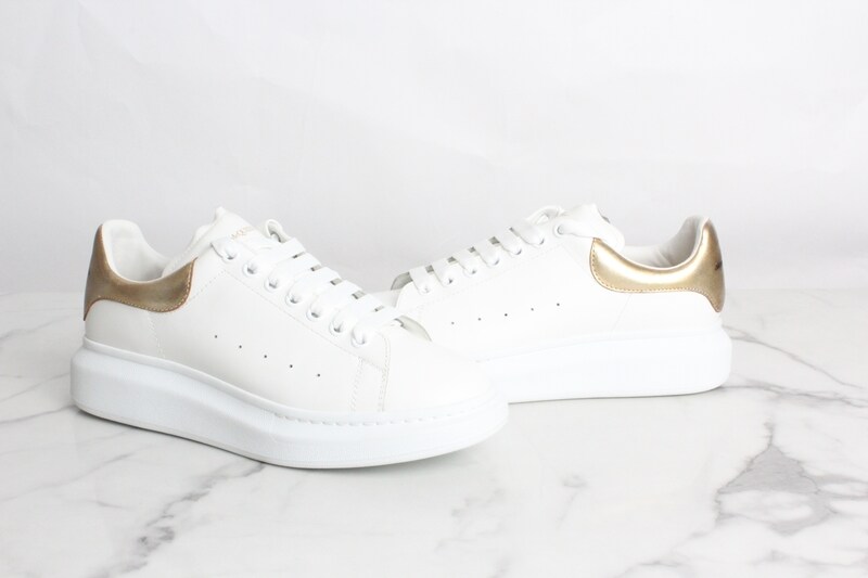 알렉산더 맥퀸 오버사이즈 스니커즈 화이트 골드 43.5(285) - Alexander McQueen