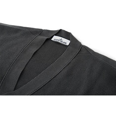 26SS 스톤 코튼 브이넥 가디건 차콜 L1S155100009 S00D8 V0065 썸네일 2