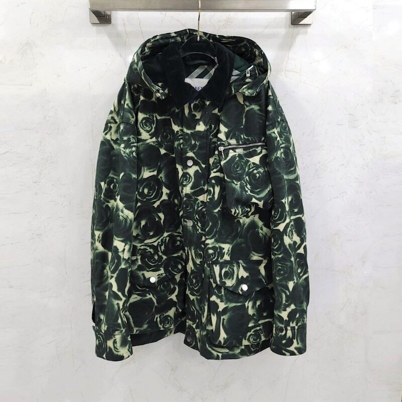 [럭스유] (새상품) L / 버버리 로즈 프린트 코튼 후드 자켓 8081898 - Burberry