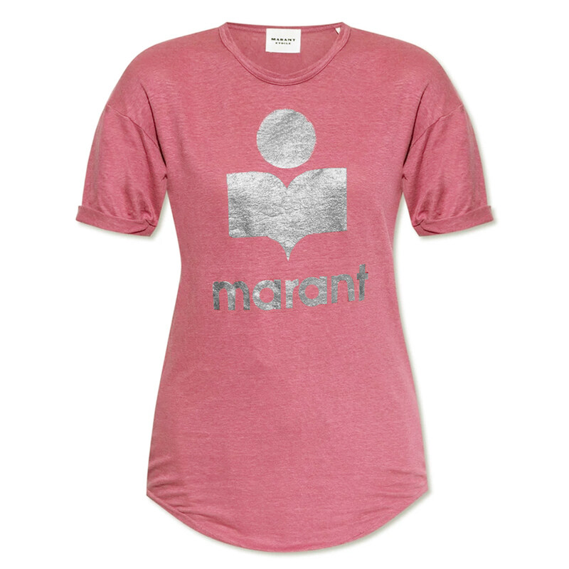 이자벨마랑 25SS KOLDI 로고 린넨 티셔츠 앤틱핑크 TS0004FA A1N10E AKSI - Isabel Marant