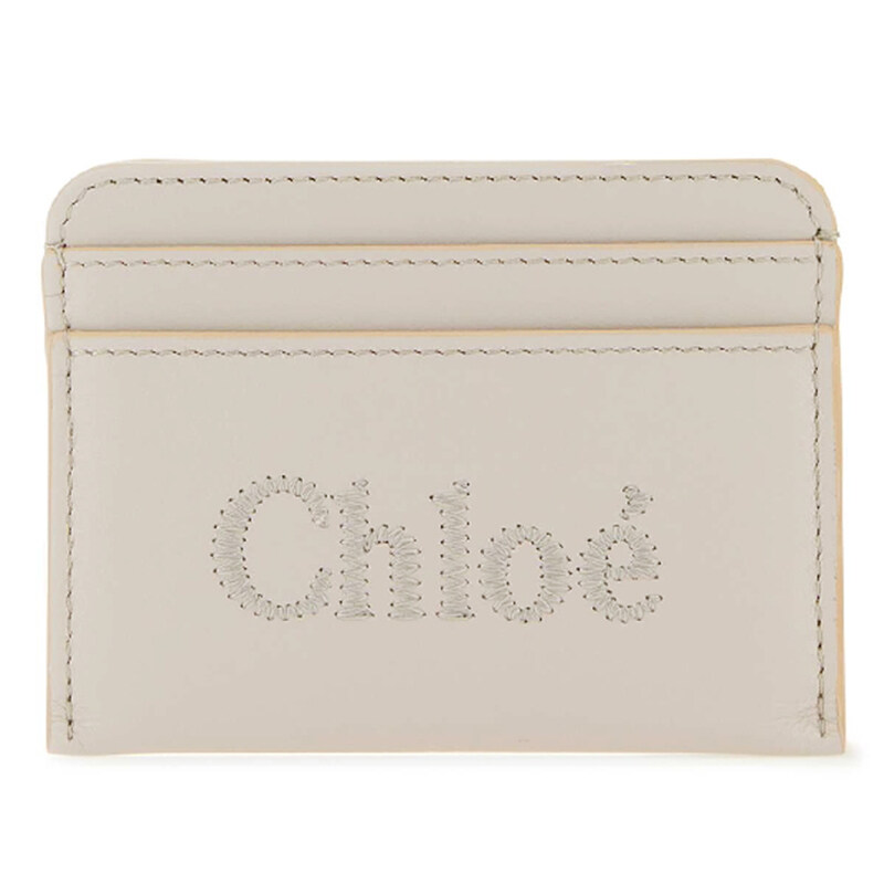 끌로에 25FW 로고 자수 카드지갑 와일드그레이 CHC23SP868I10 084 - Chloe