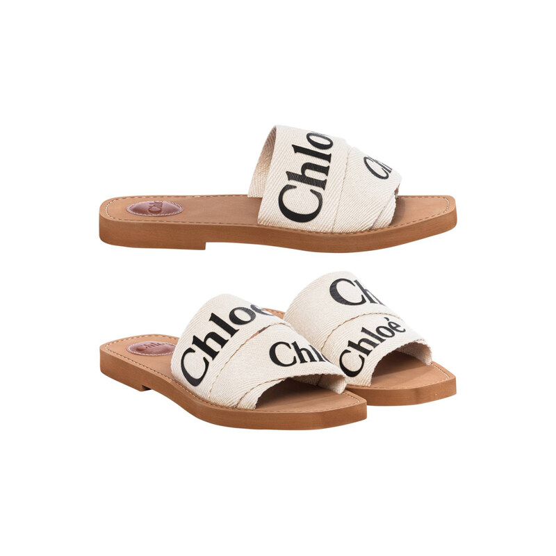 끌로에 26SS 우디 로고 스트랩 샌들 아이보리 CHC22U188Z3 101 - Chloe