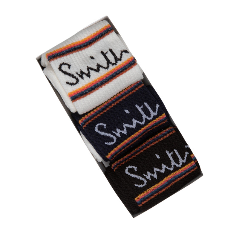 [폴스미스] 로고 스트라이프 3PACK 양말 M1A_SOCK_GF639_1A_MULTICOLOR - Paul Smith